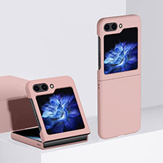 Hard Rigid Plastic Matte Finish Front and Back Cover Case 360 Degrees BH3 for Samsung Galaxy Z Flip5 5G Rose Gold