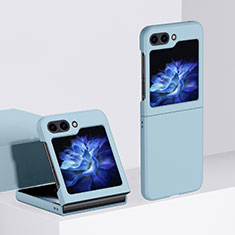 Hard Rigid Plastic Matte Finish Front and Back Cover Case 360 Degrees BH3 for Samsung Galaxy Z Flip5 5G Sky Blue