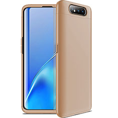 Hard Rigid Plastic Matte Finish Front and Back Cover Case 360 Degrees C01 for Samsung Galaxy A80 Gold