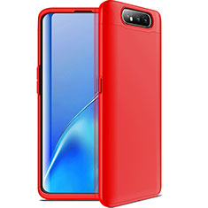 Hard Rigid Plastic Matte Finish Front and Back Cover Case 360 Degrees C01 for Samsung Galaxy A80 Red
