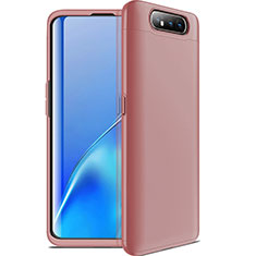 Hard Rigid Plastic Matte Finish Front and Back Cover Case 360 Degrees C01 for Samsung Galaxy A80 Rose Gold