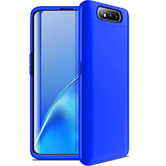 Hard Rigid Plastic Matte Finish Front and Back Cover Case 360 Degrees C01 for Samsung Galaxy A90 4G Blue