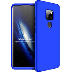 Hard Rigid Plastic Matte Finish Front and Back Cover Case 360 Degrees F01 for Huawei Mate 20 Blue