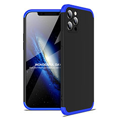 Hard Rigid Plastic Matte Finish Front and Back Cover Case 360 Degrees for Apple iPhone 12 Pro Blue and Black