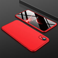 Hard Rigid Plastic Matte Finish Front and Back Cover Case 360 Degrees for Apple iPhone XR Red