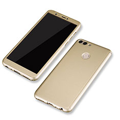 Hard Rigid Plastic Matte Finish Front and Back Cover Case 360 Degrees for Huawei Enjoy 7S Gold