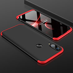 Hard Rigid Plastic Matte Finish Front and Back Cover Case 360 Degrees for Huawei Enjoy 9 Plus Red and Black