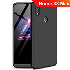 Hard Rigid Plastic Matte Finish Front and Back Cover Case 360 Degrees for Huawei Honor 8X Max Black