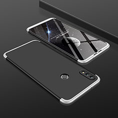 Hard Rigid Plastic Matte Finish Front and Back Cover Case 360 Degrees for Huawei Honor 8X Silver and Black