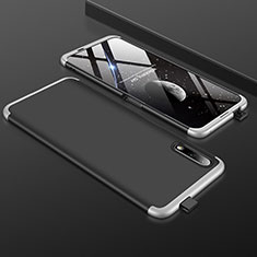 Hard Rigid Plastic Matte Finish Front and Back Cover Case 360 Degrees for Huawei Honor 9X Silver and Black