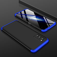 Hard Rigid Plastic Matte Finish Front and Back Cover Case 360 Degrees for Huawei Honor V30 5G Blue and Black