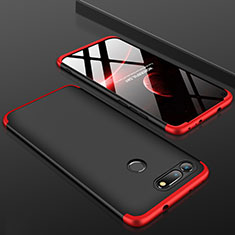 Hard Rigid Plastic Matte Finish Front and Back Cover Case 360 Degrees for Huawei Honor View 20 Red and Black