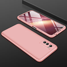 Hard Rigid Plastic Matte Finish Front and Back Cover Case 360 Degrees for Huawei Honor View 30 5G Rose Gold
