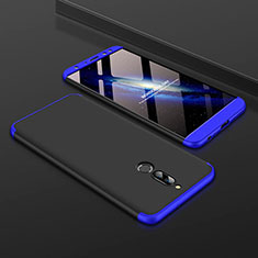Hard Rigid Plastic Matte Finish Front and Back Cover Case 360 Degrees for Huawei Mate 10 Lite Blue and Black