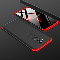 Hard Rigid Plastic Matte Finish Front and Back Cover Case 360 Degrees for Huawei Mate 20 Lite Red and Black