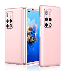 Hard Rigid Plastic Matte Finish Front and Back Cover Case 360 Degrees for Huawei Mate X2 Pink