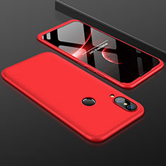 Hard Rigid Plastic Matte Finish Front and Back Cover Case 360 Degrees for Huawei Nova 3e Red
