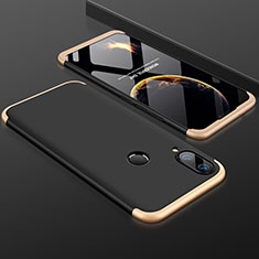 Hard Rigid Plastic Matte Finish Front and Back Cover Case 360 Degrees for Huawei Nova 3i Gold and Black