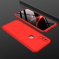 Hard Rigid Plastic Matte Finish Front and Back Cover Case 360 Degrees for Huawei P Smart (2019) Red