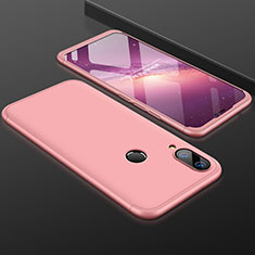 Hard Rigid Plastic Matte Finish Front and Back Cover Case 360 Degrees for Huawei P Smart+ Plus Rose Gold