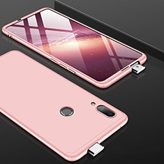 Hard Rigid Plastic Matte Finish Front and Back Cover Case 360 Degrees for Huawei P Smart Z Rose Gold