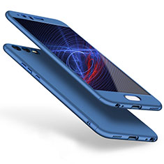 Hard Rigid Plastic Matte Finish Front and Back Cover Case 360 Degrees for Huawei P10 Blue
