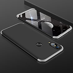 Hard Rigid Plastic Matte Finish Front and Back Cover Case 360 Degrees for Huawei P20 Lite Silver