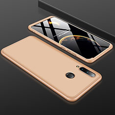 Hard Rigid Plastic Matte Finish Front and Back Cover Case 360 Degrees for Huawei P30 Lite Gold