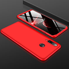 Hard Rigid Plastic Matte Finish Front and Back Cover Case 360 Degrees for Huawei P30 Lite New Edition Red