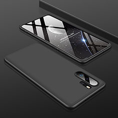 Hard Rigid Plastic Matte Finish Front and Back Cover Case 360 Degrees for Huawei P30 Pro Black