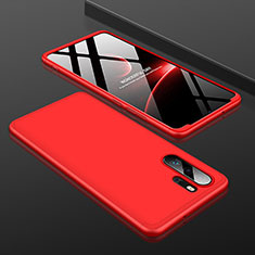 Hard Rigid Plastic Matte Finish Front and Back Cover Case 360 Degrees for Huawei P30 Pro New Edition Red