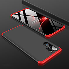 Hard Rigid Plastic Matte Finish Front and Back Cover Case 360 Degrees for Huawei P30 Pro New Edition Red and Black