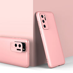 Hard Rigid Plastic Matte Finish Front and Back Cover Case 360 Degrees for Huawei P40 Rose Gold