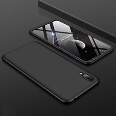 Hard Rigid Plastic Matte Finish Front and Back Cover Case 360 Degrees for Huawei Y7 (2019) Black