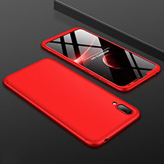 Hard Rigid Plastic Matte Finish Front and Back Cover Case 360 Degrees for Huawei Y7 Prime (2019) Red