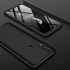 Hard Rigid Plastic Matte Finish Front and Back Cover Case 360 Degrees for Oppo A8 Black