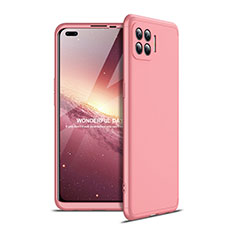 Hard Rigid Plastic Matte Finish Front and Back Cover Case 360 Degrees for Oppo A93 Rose Gold