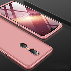 Hard Rigid Plastic Matte Finish Front and Back Cover Case 360 Degrees for Oppo A9X Rose Gold