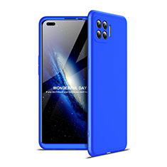 Hard Rigid Plastic Matte Finish Front and Back Cover Case 360 Degrees for Oppo F17 Pro Blue