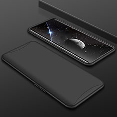 Hard Rigid Plastic Matte Finish Front and Back Cover Case 360 Degrees for Oppo Find X Black
