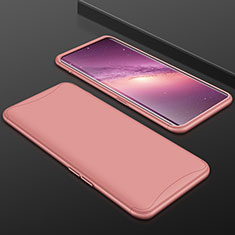 Hard Rigid Plastic Matte Finish Front and Back Cover Case 360 Degrees for Oppo Find X Rose Gold
