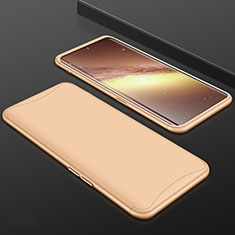 Hard Rigid Plastic Matte Finish Front and Back Cover Case 360 Degrees for Oppo Find X Super Flash Edition Gold