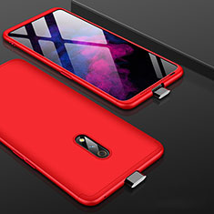 Hard Rigid Plastic Matte Finish Front and Back Cover Case 360 Degrees for Oppo K3 Red