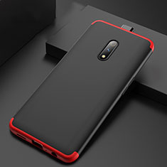 Hard Rigid Plastic Matte Finish Front and Back Cover Case 360 Degrees for Oppo K3 Red and Black