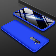 Hard Rigid Plastic Matte Finish Front and Back Cover Case 360 Degrees for Oppo Reno Ace Blue