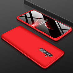 Hard Rigid Plastic Matte Finish Front and Back Cover Case 360 Degrees for Oppo Reno Ace Red