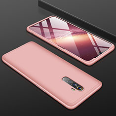 Hard Rigid Plastic Matte Finish Front and Back Cover Case 360 Degrees for Oppo Reno Ace Rose Gold