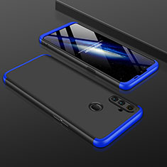 Hard Rigid Plastic Matte Finish Front and Back Cover Case 360 Degrees for Realme C3 Blue and Black