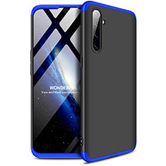 Hard Rigid Plastic Matte Finish Front and Back Cover Case 360 Degrees for Realme X2 Blue and Black