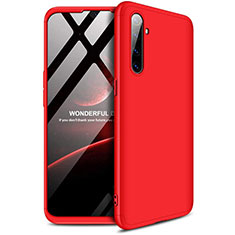 Hard Rigid Plastic Matte Finish Front and Back Cover Case 360 Degrees for Realme XT Red